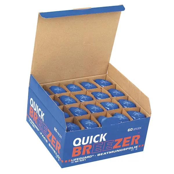 Quick-Breezer Beatmungsfolie mit Mundstück und Ausatem-Ventil