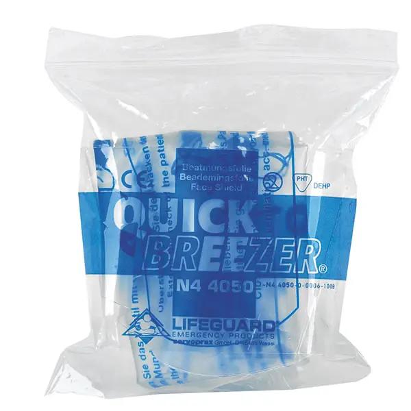 Quick-Breezer Beatmungsfolie mit Mundstück und Ausatem-Ventil