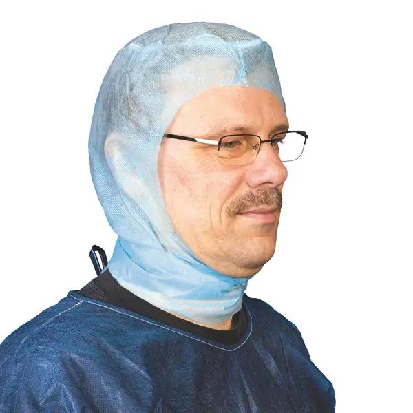 Ärztehaube Astronaut mit Bändern aus NON-WOVEN Material - Umschließt Kopf- & Seitenpartie