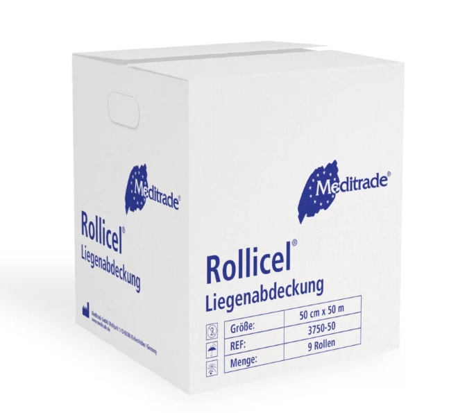 Ärztekrepp Rollicel - Liegenabdeckung, Länge 50 m, 2-lagig