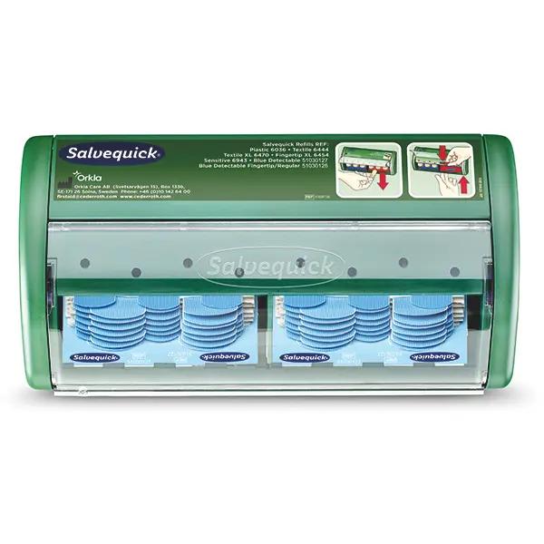 Salvequick Pflasterspender Blue Detectable - sicher, auch für Lebensmittelbranche geeignet