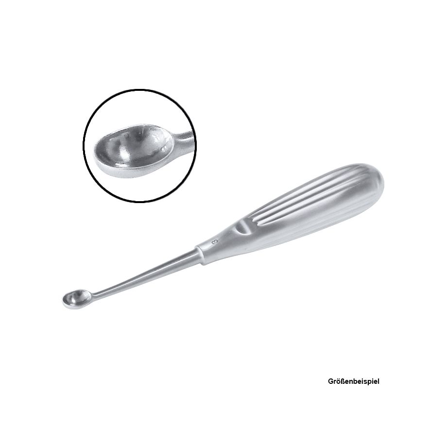 Scharfer Löffel nach Volkmann  Fig. 00 - 17 cm (oval), 4,4 mm x 6,2 mm