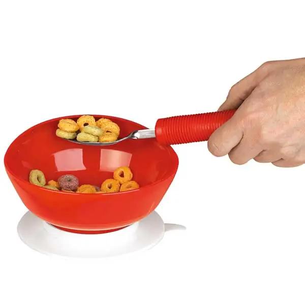 Schüssel auf Saugnapf - Rot, Durchmesser 12 cm