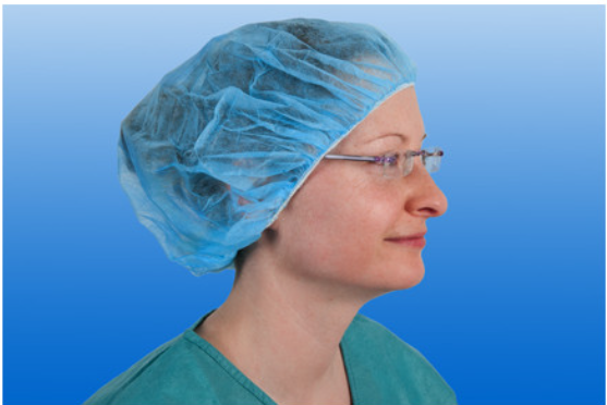 Schwesternhauben Barettform - Aus Spinnvlies, 100 Stück