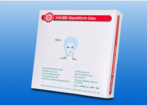 Schwesternhauben Barettform - Aus Spinnvlies, 100 Stück