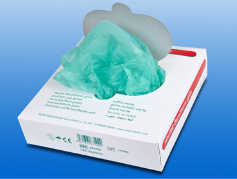 Schwesternhauben Barettform - Aus Spinnvlies, 100 Stück