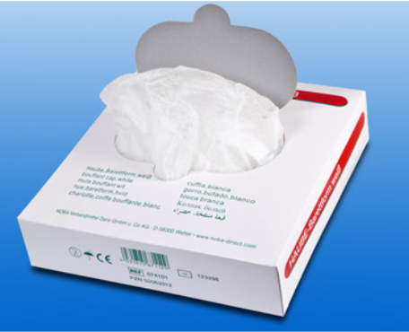 Schwesternhauben Barettform - Aus Spinnvlies, 100 Stück