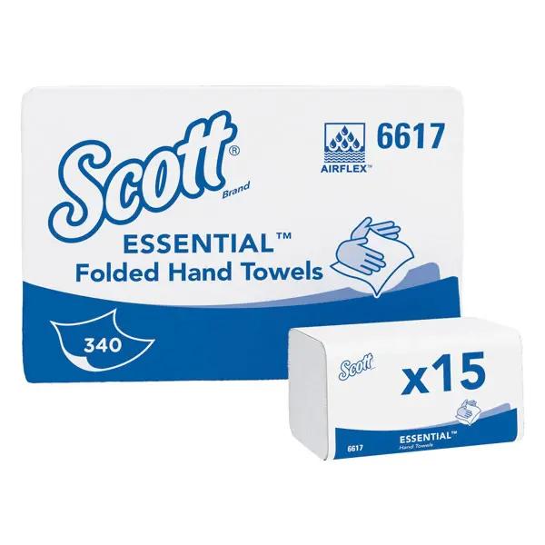 SCOTT XTRA Handtücher - weich, saugstark, reißfest, 15 Pack á 340 Stk.