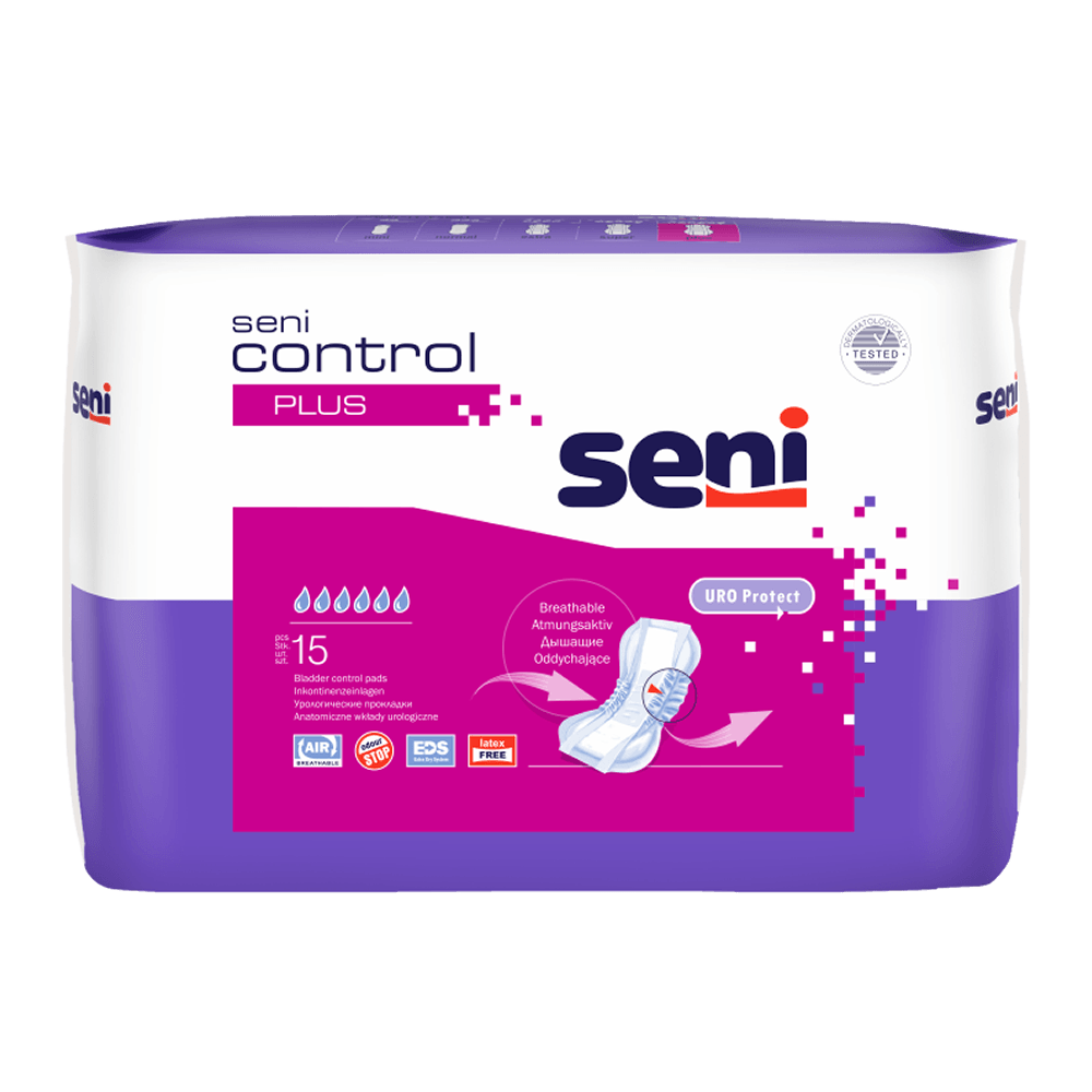 Seni Control Plus Inkontinenzeinlagen - 15 Stück, Für Damen und Herren