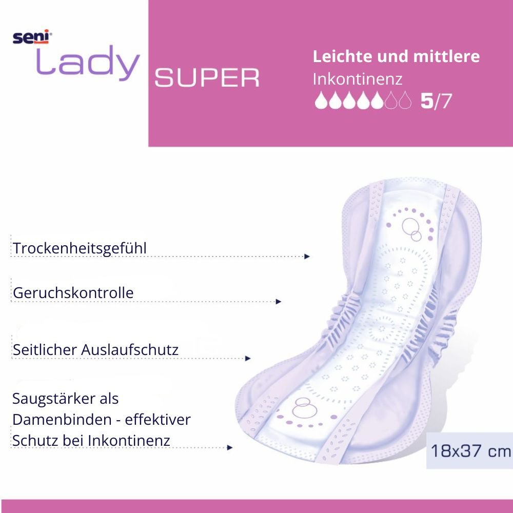 Seni Lady Super Inkontinenzeinlage - für Frauen, bei mittlerer Inkontinenz