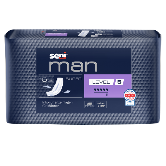 Seni Man Super Level 5  Inkontinenzeinlage - Für Männer, 15 Stück