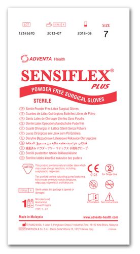 Sensiflex plus OP-Handschuhe, steril - 50 Paar, Latex, puderfrei  - Größe 6,5