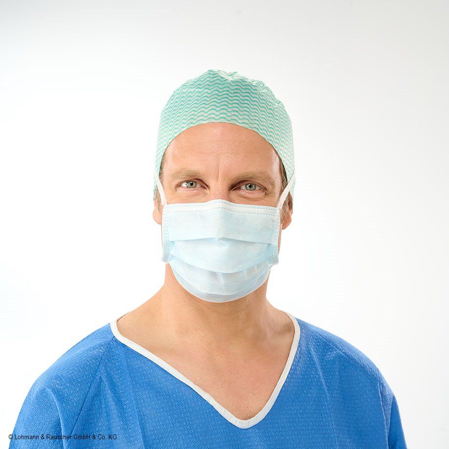 Sentinex OP-Masken "Classic" blau - Vliesstoff, zum Binden, latex- und glasfaserfrei