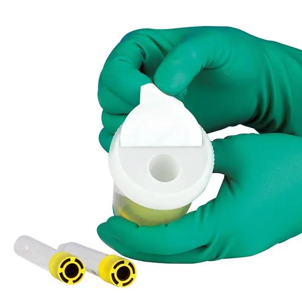 Sicherheits-Urinsammelsystem - Für die kontaminationsfreie Entnahme aus Uringefäßen