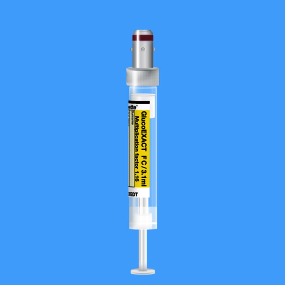 S-Monovetten 3,1 ml mit Etikett - GlucoEXAKT FC - 50 Stück