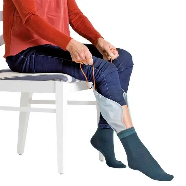 Socken- und Strumpfanziehhilfe - Bandlänge 650 mm