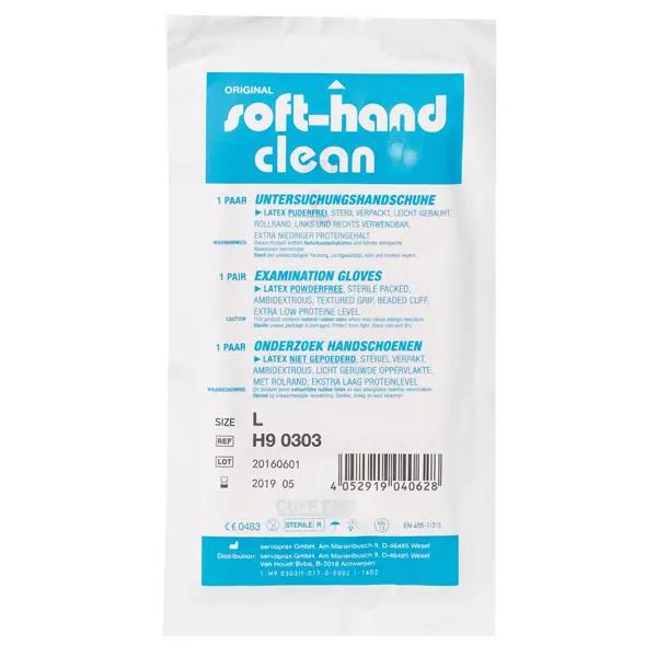 Soft-Hand Clean - Paarweise steril verpackte, puderfreie Untersuchungshandschuhe
