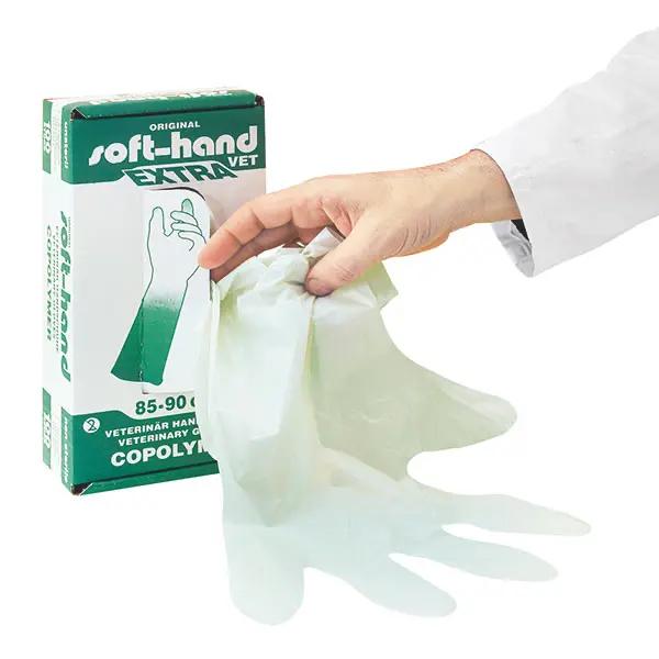 Soft-Hand extra Vet - Veterinärhandschuhe aus grüner Copolymer-Folie