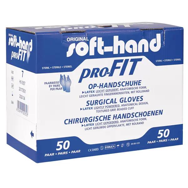 Soft-Hand Profit Latex - OP-Handschuhe, leicht gepudert - Gr. 7 1/2 mittel