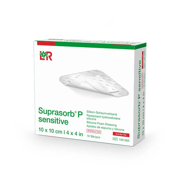 Suprasorb P sensitive border lite - Silikon-Schaumverband mit Kleberand (SSB-fähig)