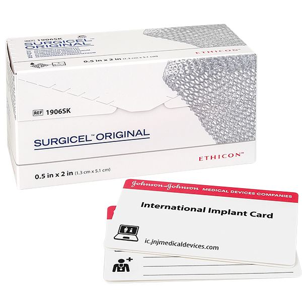 Surgicel Original - Sterile Tabotamp Gazestreifen, resorbierbarer hämostatischer Verband (SSB-fähig)