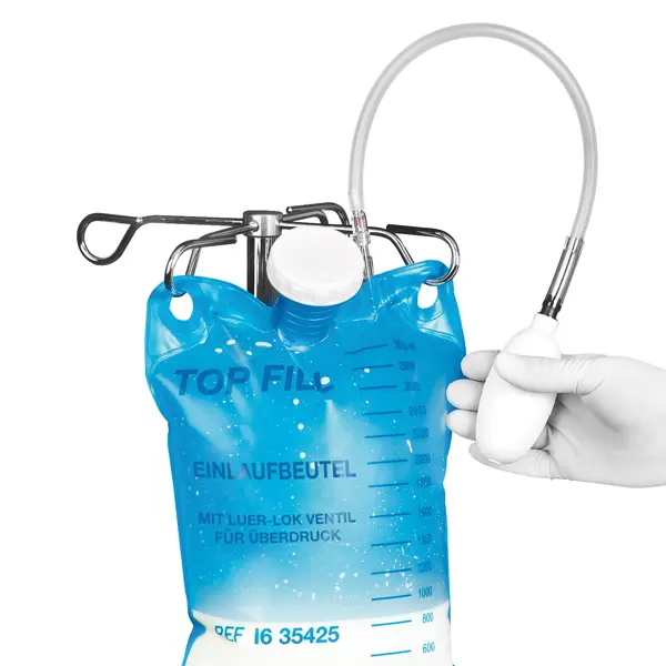 Top Fill Einlaufbeutel mit stufenlos regelbarem Absperrhahn - Volumen 3 Liter