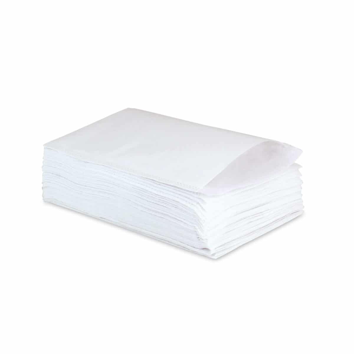 Unisan DeLuxe Waschhandschuhe - Mit großer Eingrifflasche, Aus Molton, Weiß, 15,5 x 23 Cm 