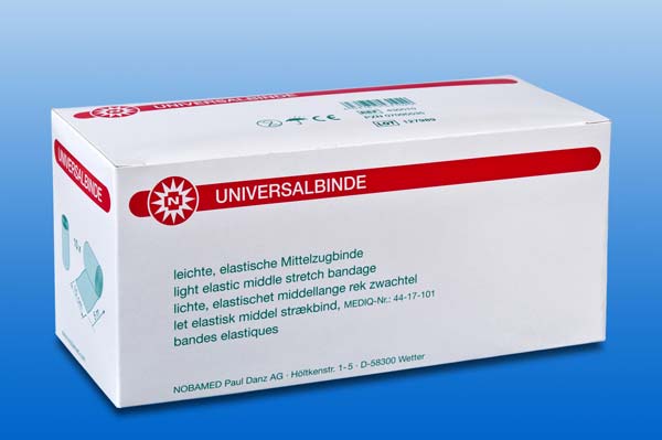 Universalbinde Mittelzug weiß - Mit abgenähten Bindenenden (SSB-fähig)