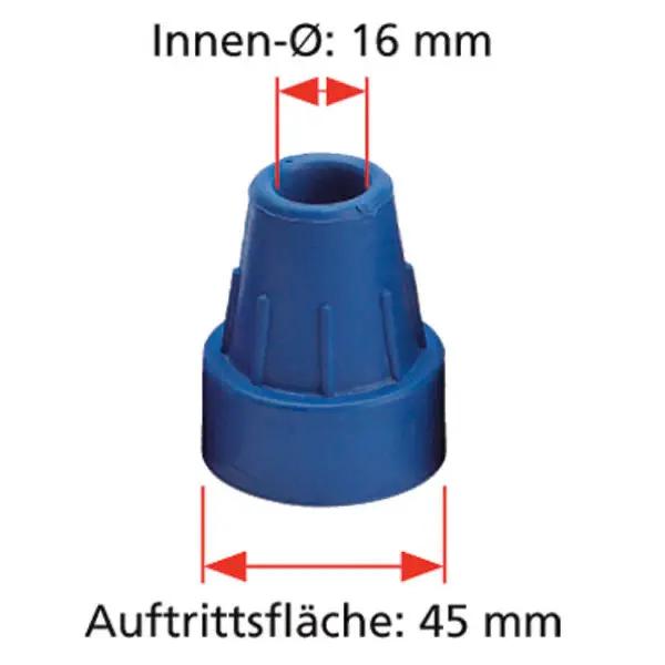 Unterarm-Gehstütze Standard - Höhenverstellbar bis Griff: 76 - 96 cm