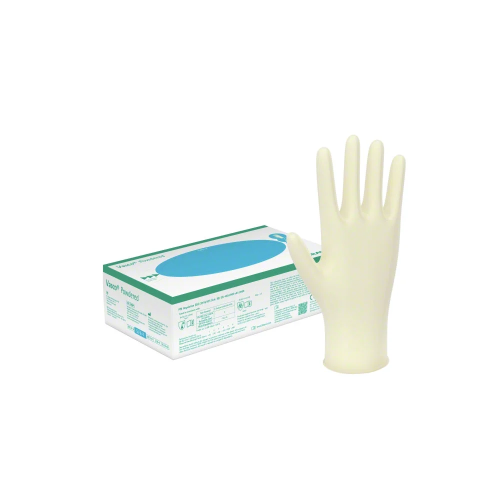 Vasco unsteril gepudert - Latex-Untersuchungshandschuh mit Rollrand