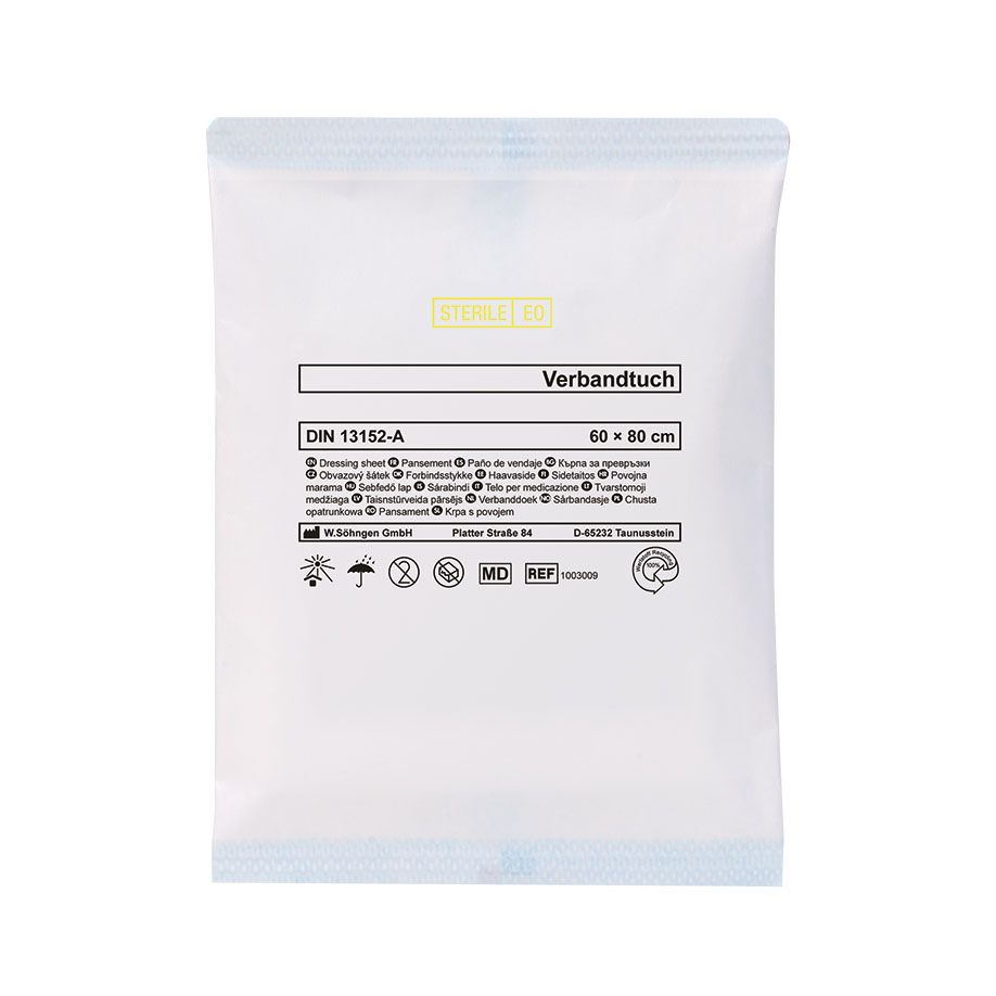 Verbandtuch SO DIN 13152 - einzeln steril verpackt, atmungsaktiv