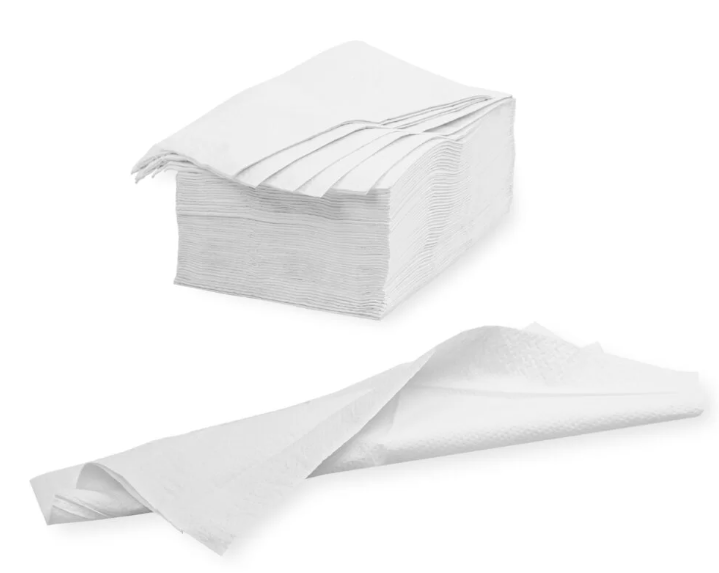 Wischtücher aus Zellstoff - Einmalprodukt zur Verwendung als Reinigungsmaterial, mehrlagig