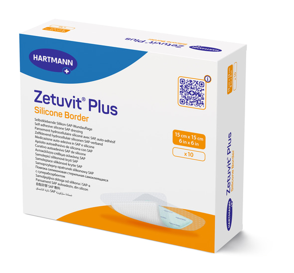 Zetuvit Plus Silicone Border - SAP-Wundauflage mit Silikon-Wundkontaktschicht (SSB-fähig)