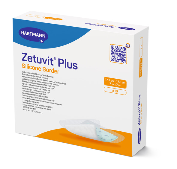 Zetuvit Plus Silicone Border - SAP-Wundauflage mit Silikon-Wundkontaktschicht (SSB-fähig)