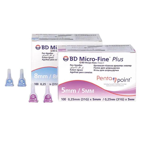 BD Micro-Fine Plus Pentapoint PenKanülen - Vorteilspackung 100 + 10 Stück