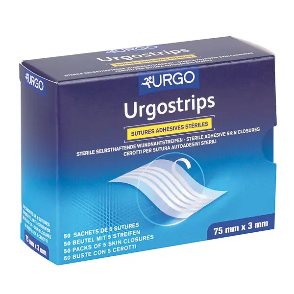 Urgostrips - Sterile selbsthaftende Wundnahtstreifen, weiß