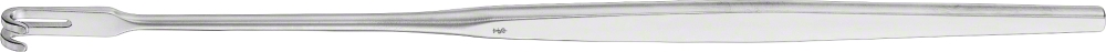 Aesculap Wundhaken stumpf, 16,5 cm - enge Biegung, 1 bis 4 Zinken, Maultiefe 7 mm