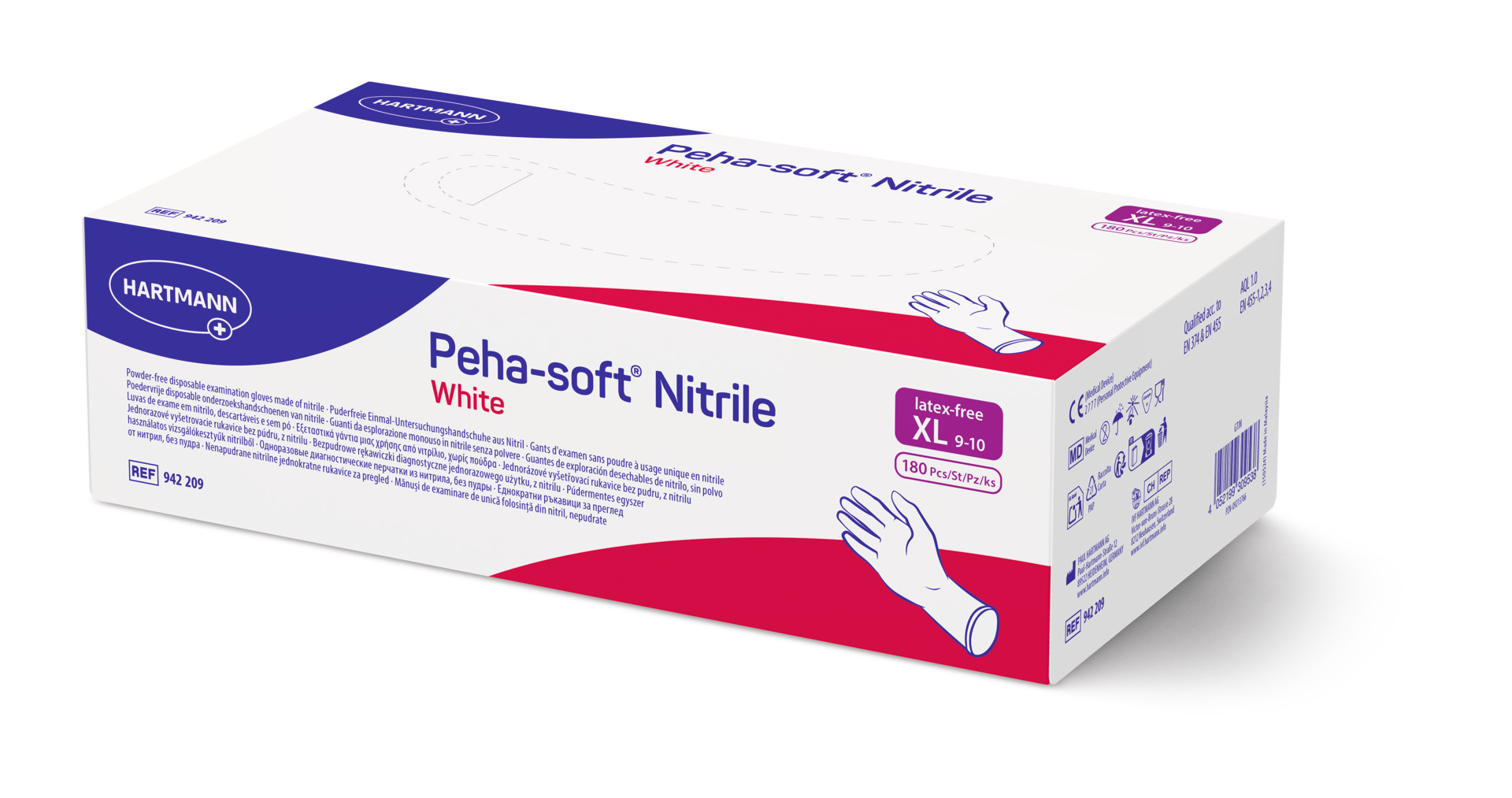 Hartmann Peha-soft Nitrile White - Puderfreie und Latexfreie Handschuhe Unsteril
