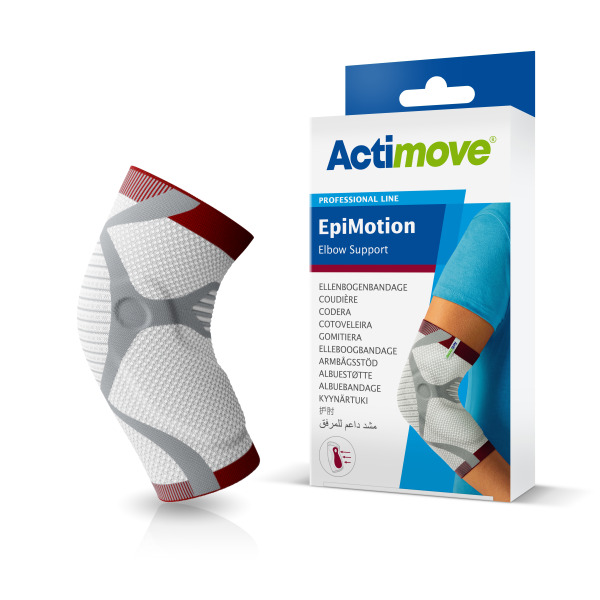Actimove EpiMotion Ellenbogenbandage - weiß/grau/rot