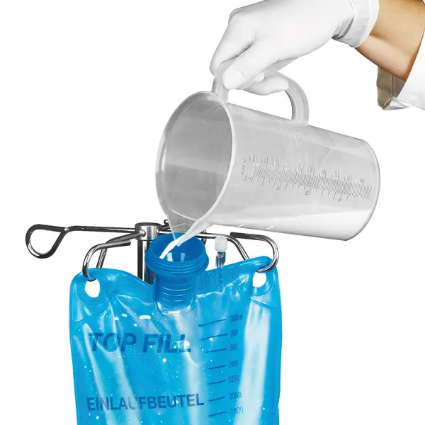 Top Fill Einlaufbeutel mit stufenlos regelbarem Absperrhahn - Volumen 3 Liter