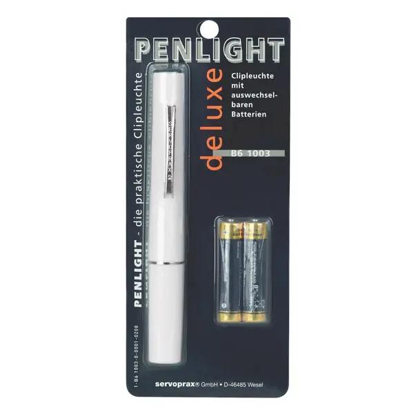 Penlight DeLuxe Taschenlampenstift - Clipleuchte mit auswechselbaren Batterien