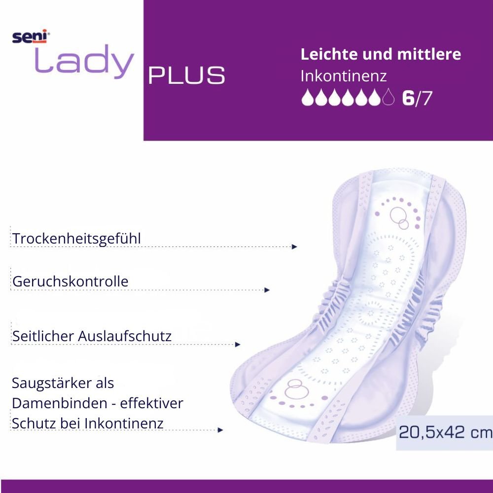 Seni Lady Plus Inkontinenzeinlage - für Frauen, bei mittlerer Inkontinenz