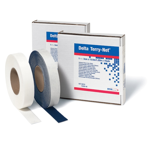 Delta Terry-Net Randpolster - 8 cm x 13.5 m, selbstklebend, schwarz, latexfrei