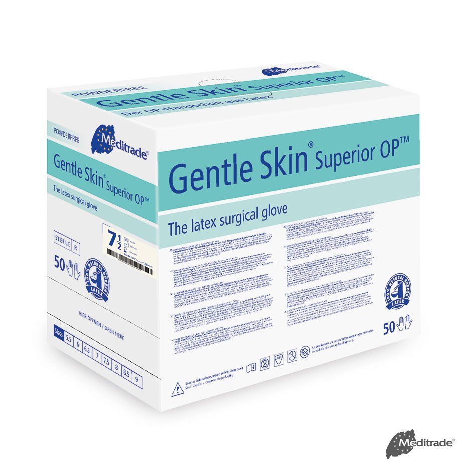 Gentle Skin Superior OP, steril - OP-Handschuhe aus Latex, puderfrei, 50 Paar