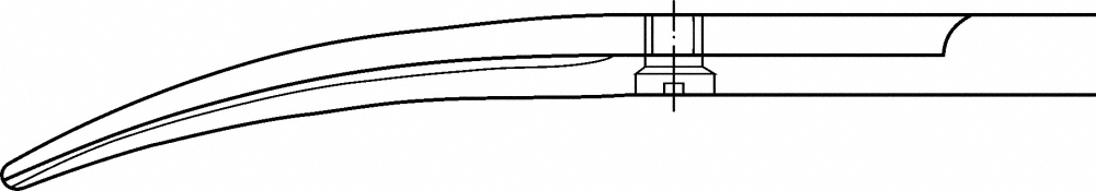 Aesculap Präparierschere, 11,5 cm - gebogen, fein, stumpf/stumpf, quadratische Fingerringe