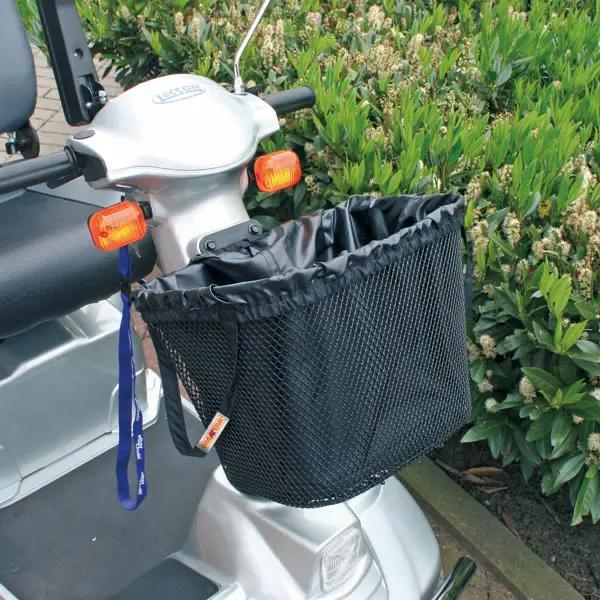 Scootertasche mit Regenhaube aus Nylon für den Scooter-Korb