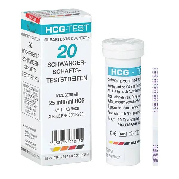 Cleartest HCG - Schwangerschafts-Teststreifen lose