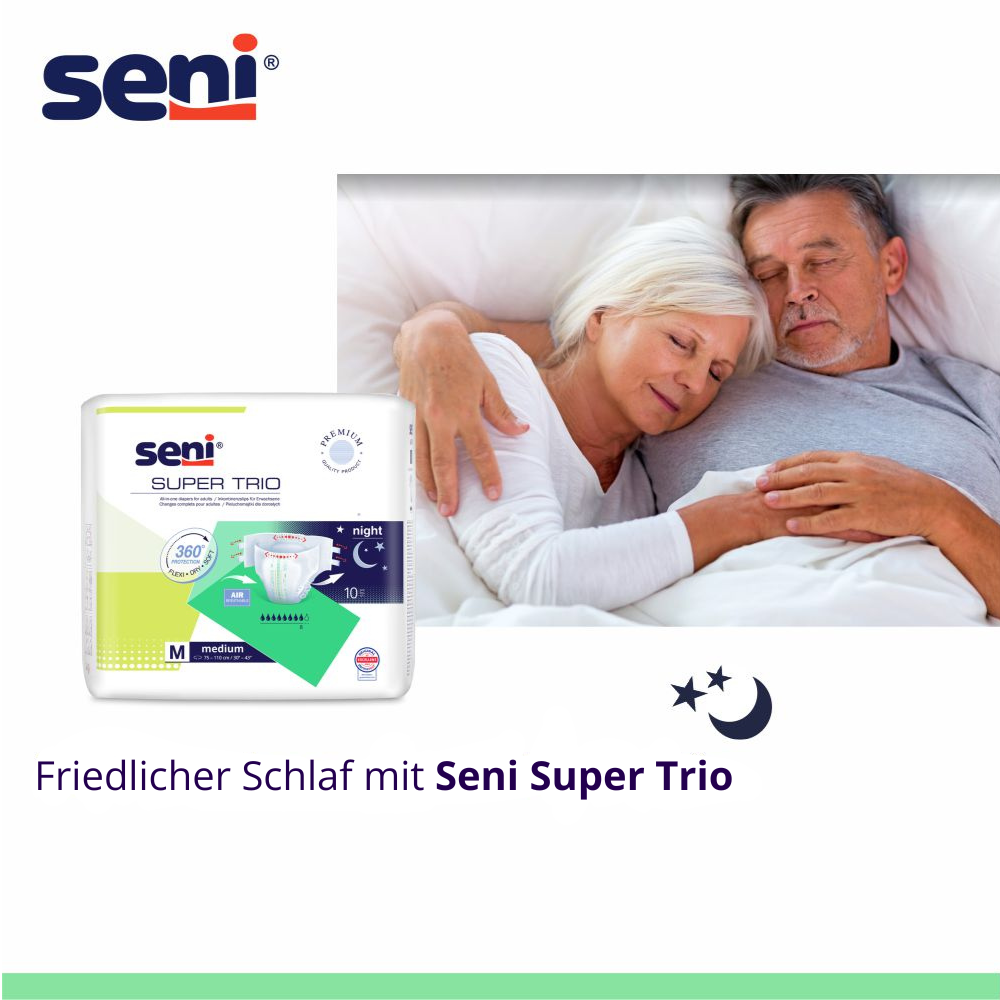Super Seni Trio Inkontinenzhosen, Gr. S bis XL - sehr schwere Urin- und Stuhlinkontinenz