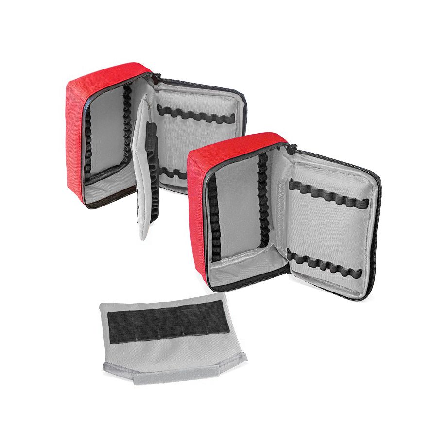 Ampullarium-Tasche "WasserStopp" rot - Für ca. 40 Ampullen, 13 x 18 x 6 cm