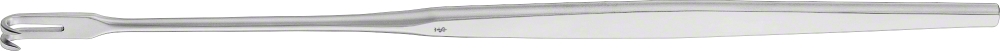 Aesculap Wundhaken scharf, 16,5 cm - enge Biegung, 1 bis 4  Zinken, Maultiefe 7 mm